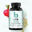 血圧サポート補足、ニトリオキサイド生産、血流サポート、ビートエネルギーブドウ種子エキス&ビートルートパウダー。 60カプセル。