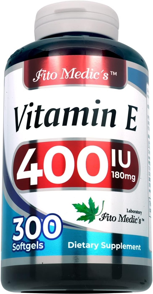 FITO MEDIC'S Lab - ビタミン e - 400 IU、300 軟ゲル - 抗酸化剤サポート - ビタミン e カプセル - 超高吸収ビタミン e。