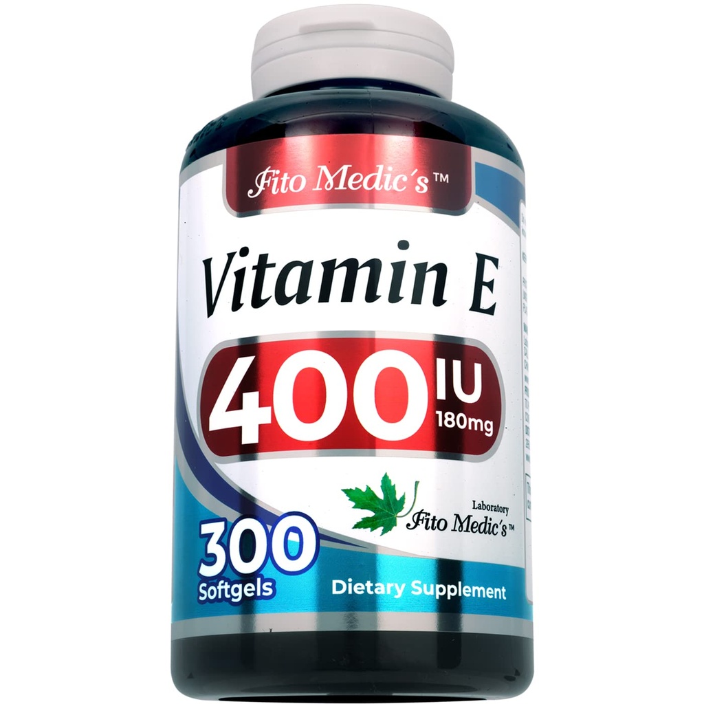 FITO MEDIC'S Lab - ビタミン e - 400 IU、300 軟ゲル - 抗酸化剤サポート - ビタミン e カプセル - 超高吸収ビタミン e。