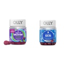Rhubarb、Prunes、Amla Plum Berry Flavor 30ct、Hyaluronic acid、Collagen、Sea Buckthorn 25 Day Supply Plump Berry 50カウントとOLLY便秘救済ガミー