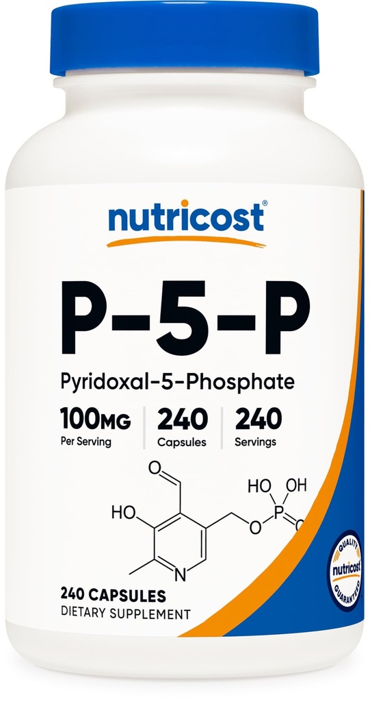 Nutricost P5PビタミンB6サプリメント100mg、240カプセル(Pyridoxal-5-Phosphate) - ベジタリアンフレンドリー、非GMO、グルテンフリー