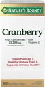 Nature's Bountyクランベリー栄養補助食品、尿路と免疫の健康、Softgels、25,200 Mg、60 Ctをサポート