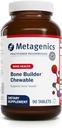 Metagenics Bone Builder Chewable Supplement- Calcium, Vitamin D & Magnesium for Bone Strength & Teeth Health* - Supports Cardiovascular & Immune Function* - Non-GMO, Gluten-Free - 90 Chewable Tablets