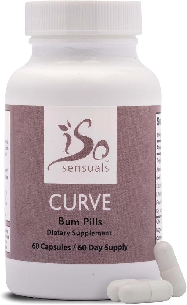 IsoSensuals Curve Buttの強化の丸薬 - Bum Bum Booty Pills for Bigger Butt. 60 簡単にSwallowカプセル