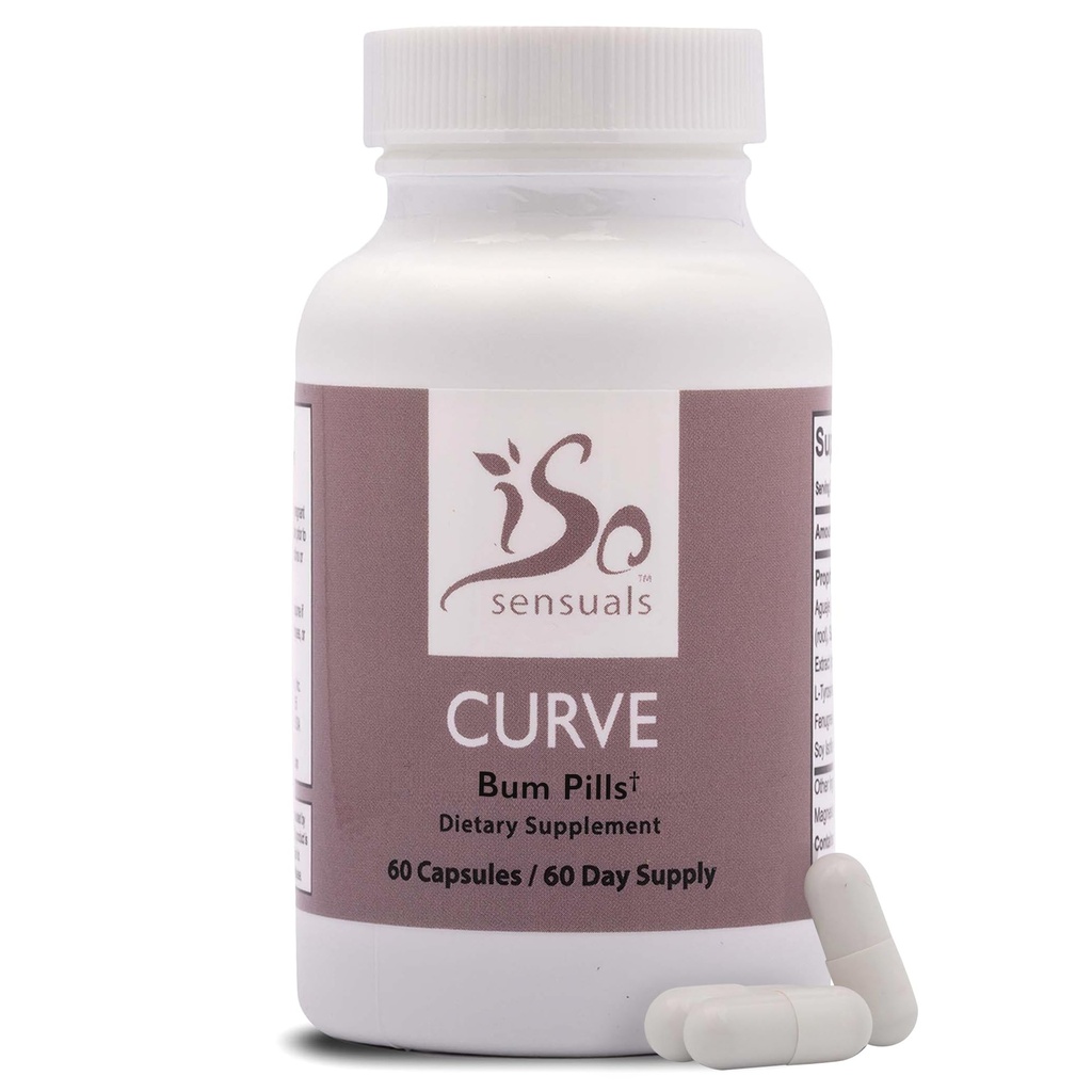 IsoSensuals Curve Buttの強化の丸薬 - Bum Bum Booty Pills for Bigger Butt. 60 簡単にSwallowカプセル