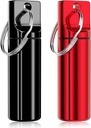 Nipichshaの丸薬のホールダーのKeychainの財布のための携帯用丸薬箱、キーホルダーが付いている小さいポケット旅行タブレットのオルガナイザーの箱、旅行のための防水金属のタブレットの薬のびん、赤及び黒