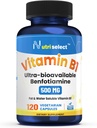 ビタミンB1の500mgを含む120カプセル、Benfotiamineで処方され、非GMO、ビーガン、グルテンフリー(1)