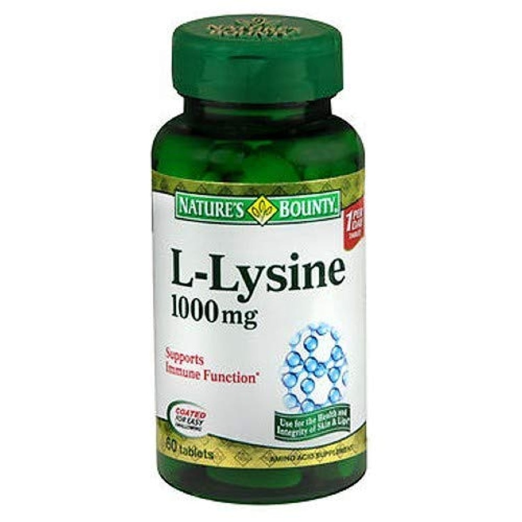 Nature's Bounty L-Lysine 1000 mg錠60 ea(12パック)