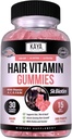 Kaya Naturalsの毛の成長のグミ - 健康な毛、皮および釘のためのBiotin 5000mcgのビタミン - 女性または人の美の補足 - 30の計算 - Blueberryの味