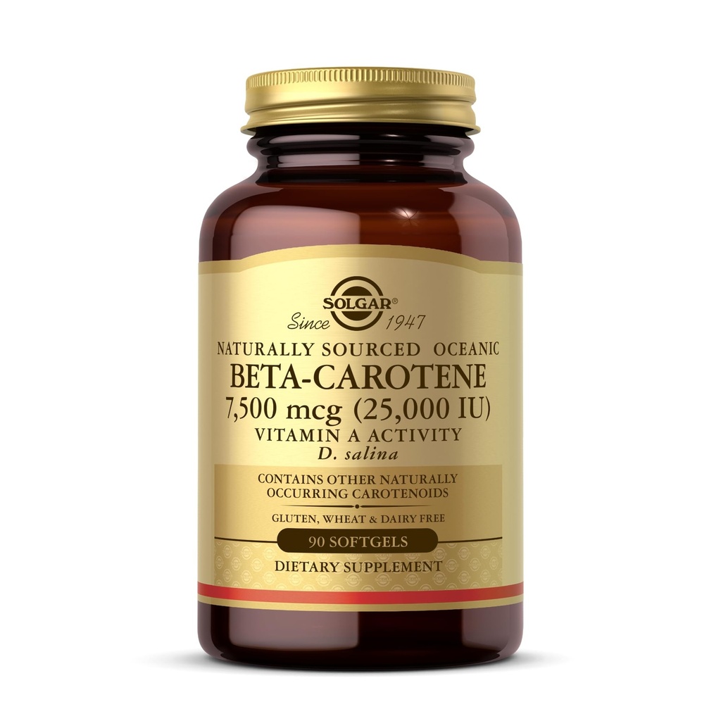 ソルガー海洋性ベータカロテン25,000 IU - 90 Softgels - 強力な抗酸化剤 - 100%ナチュラルプロビタミンA - グルテンフリー、酪農場無料 - 90サービング