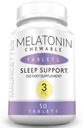 Mauricettesの自然なMelatonin 3mgのChewableのタブレット-子供、ティーンおよび大人のための速い代理3mg睡眠の丸薬、不燃性、非添加物、分解性の睡眠サポート援助、50のChewables