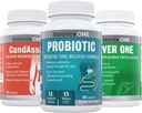 バランスワン2ヶ月キット | プロバイオティック・カンダシスト・レバーワン | 15 Billion CFU Probiotic | 天然クレンジング・カプリル酸 | ミルクアッスル対応