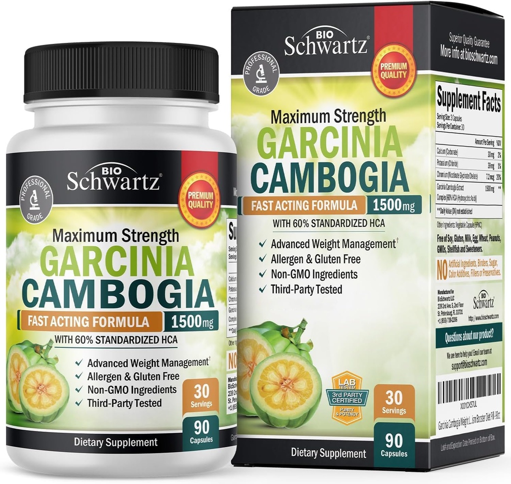 Garcinia Cambogiaの減量の丸薬- 1500mg HCAの純粋なエキス-速い代理の食欲抑制剤-重量を失うのを助けるために女性および人のための脂肪バーナー-CarbのブロッカーMetabolismの食事療法の丸薬- 90のカプセル