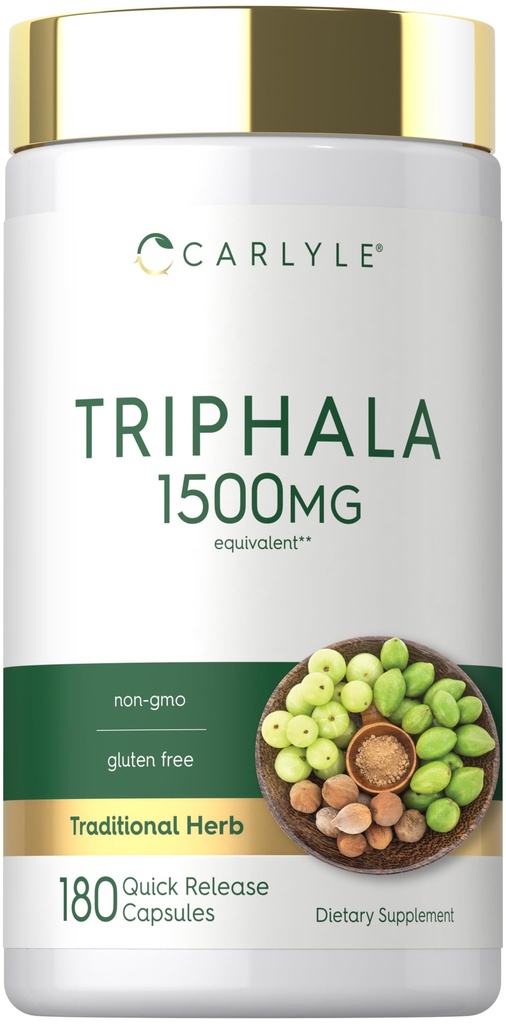 Carlyle Triphalaのカプセル1500mg   180の計算 草の補足 非GMOおよびグルテンフリー