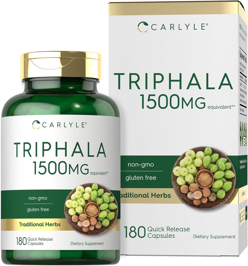Carlyle Triphalaのカプセル1500mg   180の計算 草の補足 非GMOおよびグルテンフリー