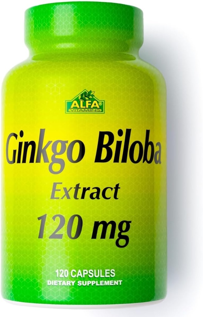 ALFA VITAMINS Ginkgo Biloba 120mgサポート脳機能とメモリサポート - 120カプセル