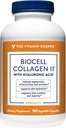 Hyaluronic酸1000mgのビタミンのshoppeのBiocellのコラーゲンII -健康な皮、接合箇所及び軟骨を促進して下さい-毎日の健康(60の野菜カプセル)のためのHydration及び伸縮性を支えて下さい
