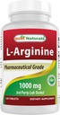 (新改良式)ベストナチュラルL-アルギニン1000mg 120錠 - 医薬品グレードLアルギニンサプリメントは、ニトリ酸化物合成を促進します