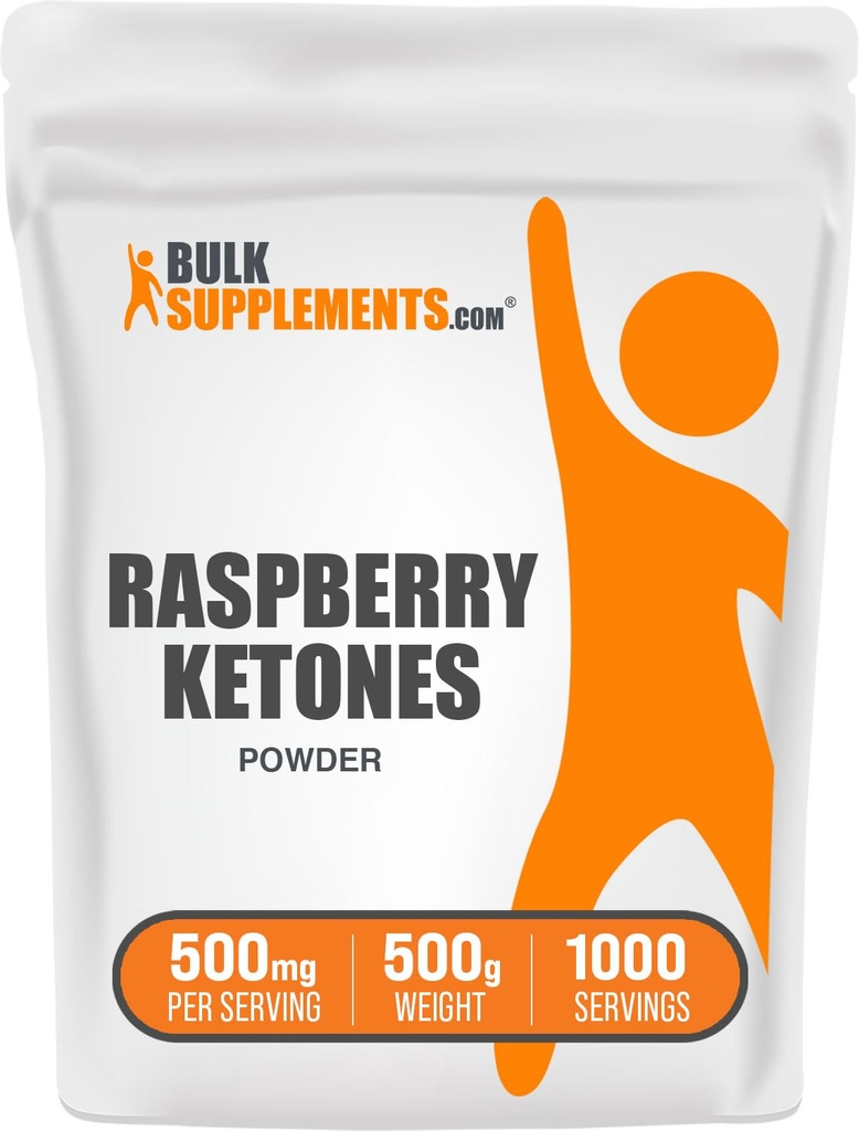 BulkSupplements.com Raspberry Ketones Powder - Raspberry Ketones Supplement, Antioxidant Source - for Energy Support, Gluten Free, 500mg per Serving, 500g (1.1 lbs) (Pack of 1)