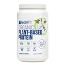 LeanFitオーガニック植物ベースのタンパク質パウダー、天然バニラ味 - ビーガン、USDAオーガニック認定、大豆フリー、グルテンフリー、乳製品フリー、砂糖フリー、非GMO - 21gタンパク質、19給餌、1.58ポンドチューブ