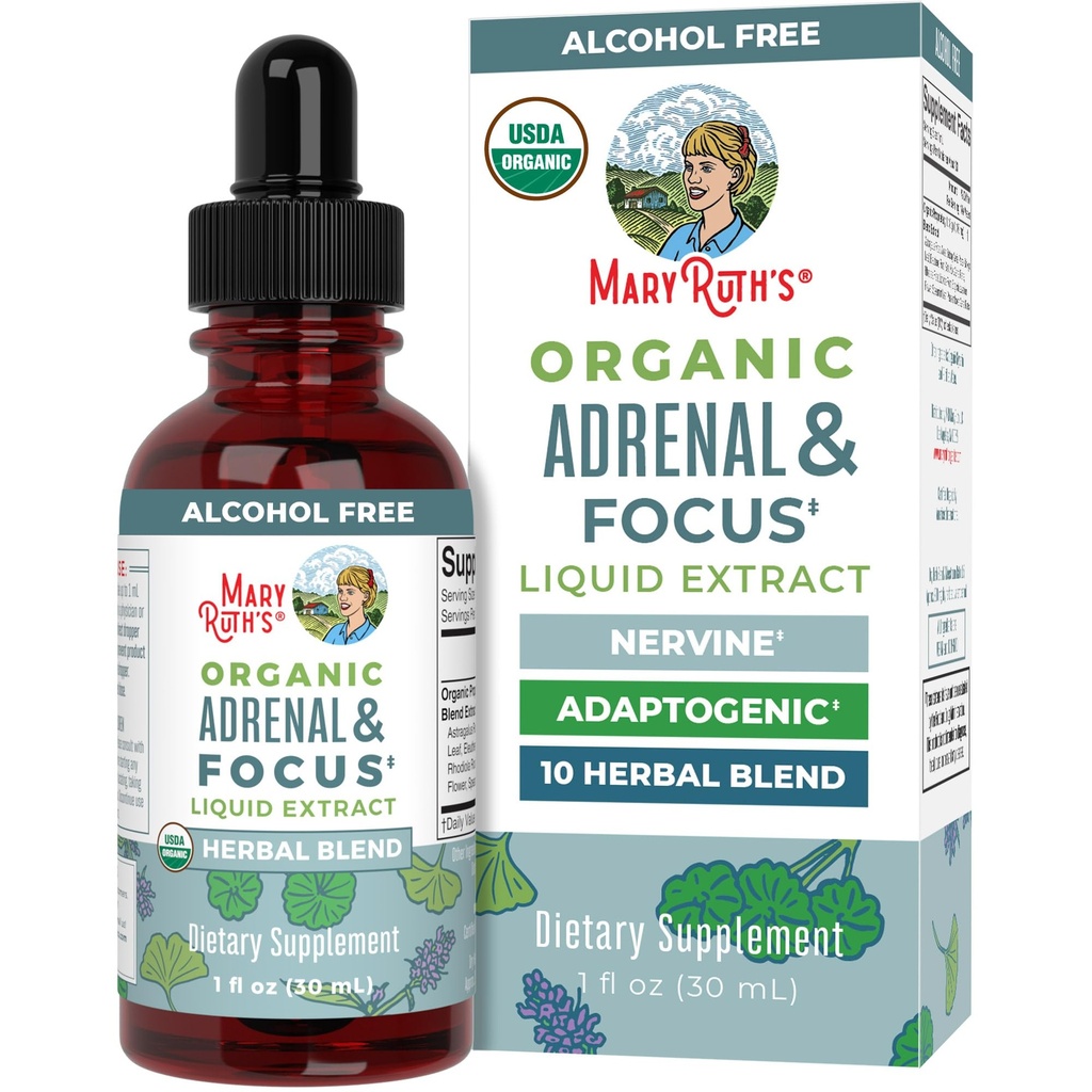 MaryRuth Organics - USDA Organic Brain Nootropic アダルト向け Ginkgo Biloba & Astragalus | 焦点・副腎サポート | 脳・記憶低下 | 完全菜食主義者の | GMO | グルテンフリー | 30 食