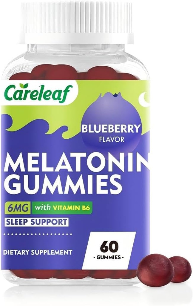 メラトニンのグミーは6mg Melatonin&Vitamin B6のブルーベリーの味60の計算と人の女性の健康の睡眠サポートを眠ります