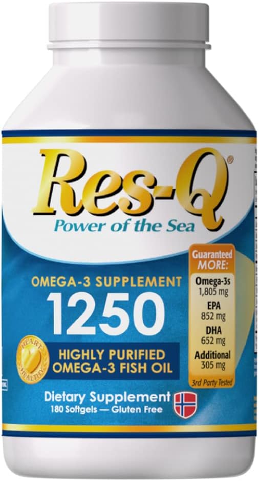 Res-Q 1250 Omega-3の魚油のカプセル