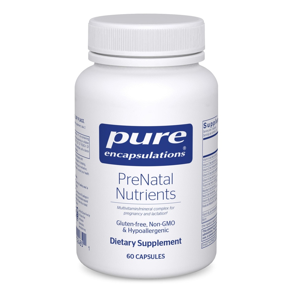 純粋なカプセル化 PreNatal Nutrients - 妊娠と授乳のために - Aids Energy & DNA Development* - Folate、Choline、鉄 - グルテンフリー&非GMO - 60カプセル