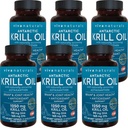 Viva NaturalsのAntarcticのKrillオイル1250のmg、Omega 3 EPA DHAおよびアスタキサンチン、反酸化性の特性の共同サポートおよび頭脳の補足、Fishy Aftertaste無し(6のパック)