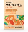 アシュワガンダ経口ストリップ100 mg KSM 66 Ashwagandha, L-テアニン, メラトニン, ビタミンD3とマグネシウム, 男性と女性のためのビーガンストリップ, 砂糖なし, GMOなし, 30経口ストリップ (ベリー)