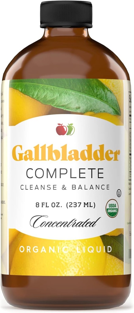 Gallbladder完全な8oz有機性液体のコンセントレイト - 消化管酢ビターの補足