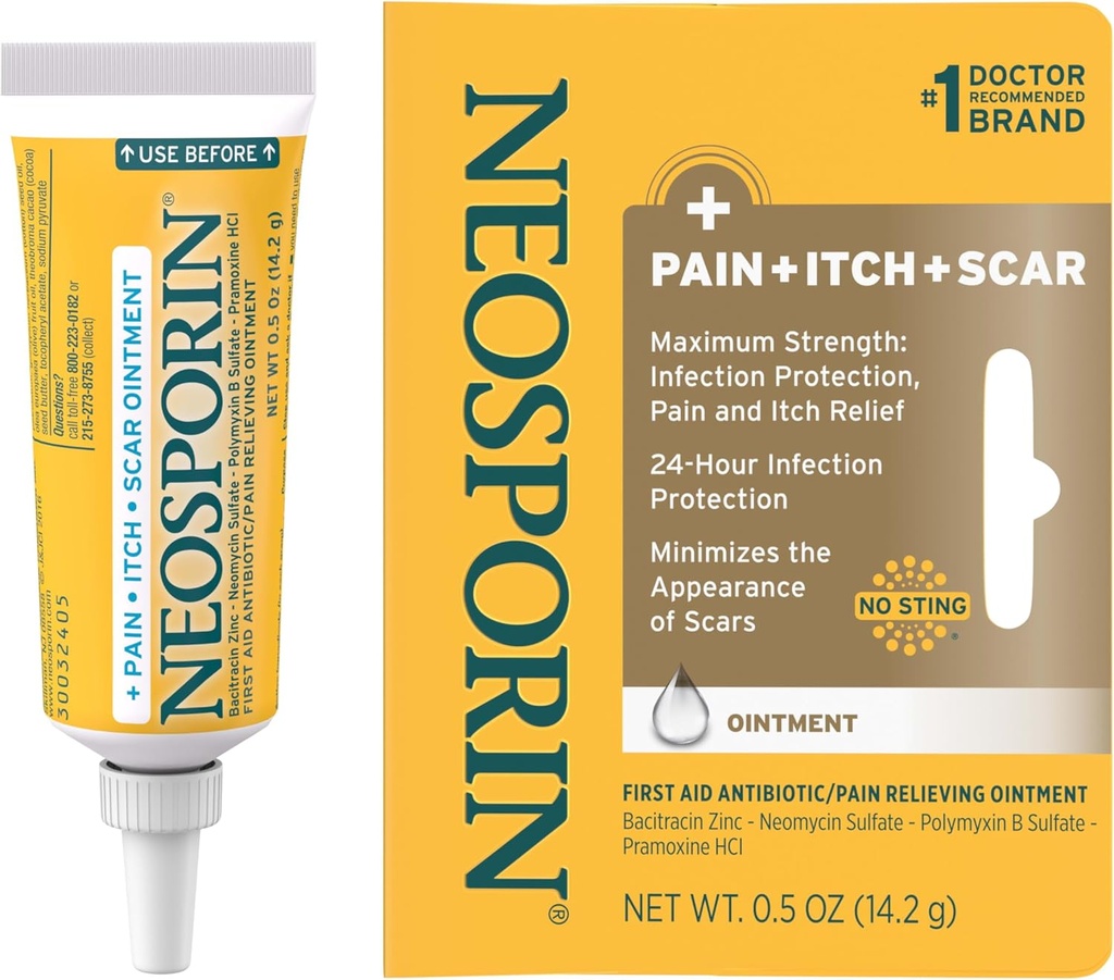 Neosporin の抗生物質の痛み緩和、反取除き、及び Neomycin 及び Bacitracin 亜鉛、マイナー カット、Scrapes 及び焼跡、.5 oz のための 24Hour 感染症の保護との傷の軟膏