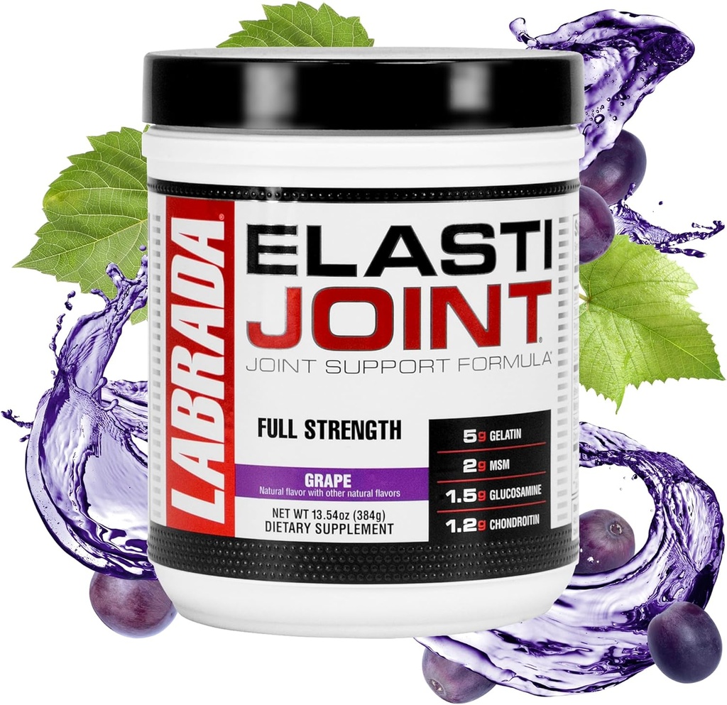 ラボラダ栄養Elastijoint、ブドウ - 男性と女性のためのグルコサミン共同サポートサプリメントパウダー、MSM、グルコサミンコンドロイチンMSMと共同救済&骨の健康サプリメント - グルテンフリー