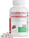 Bronson Resveratrol 500 Complex Standardized Trans-Resveratrol + Grape Seed & Red Wine Extract, 120 Capsules