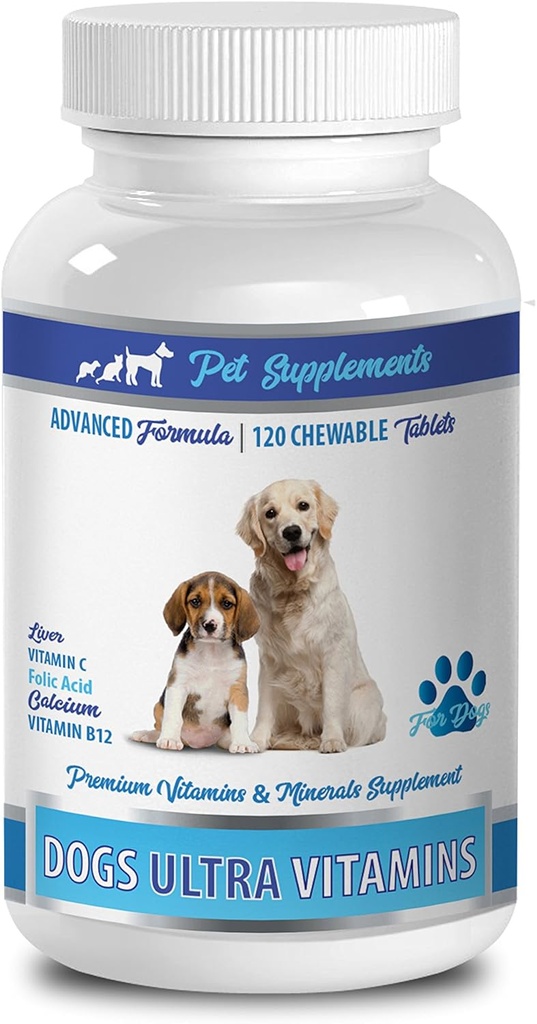 Bone Support for Puppies - Ultra Vitamins for Dogs - Chews - Powerful Formula - Mineral Complex - Dog Calcium - 90 Treats (1 Bottle)