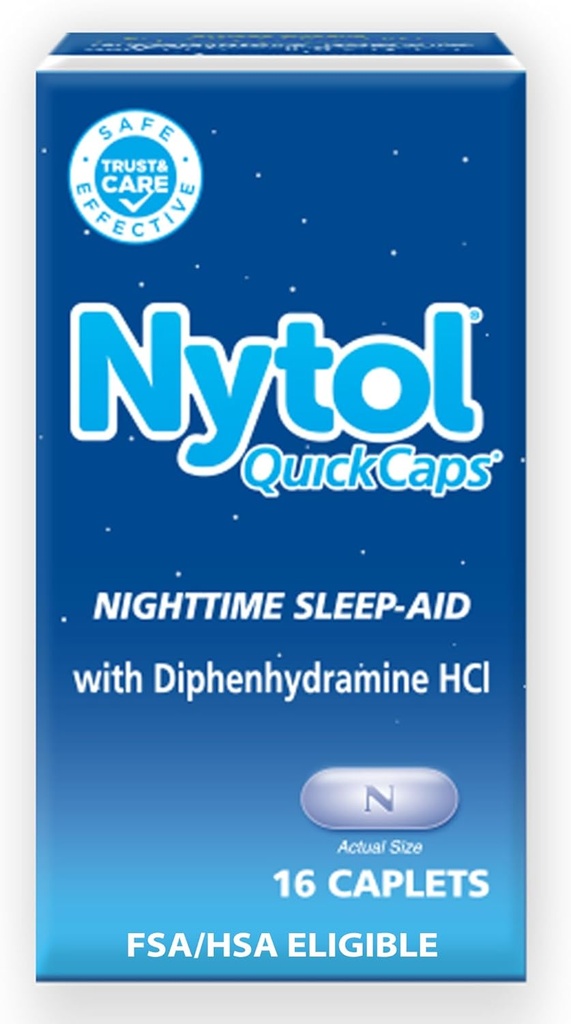 Nytol の速い帽子の夜間睡眠の援助、助けは速く眠る、16の小冊子に落ちます