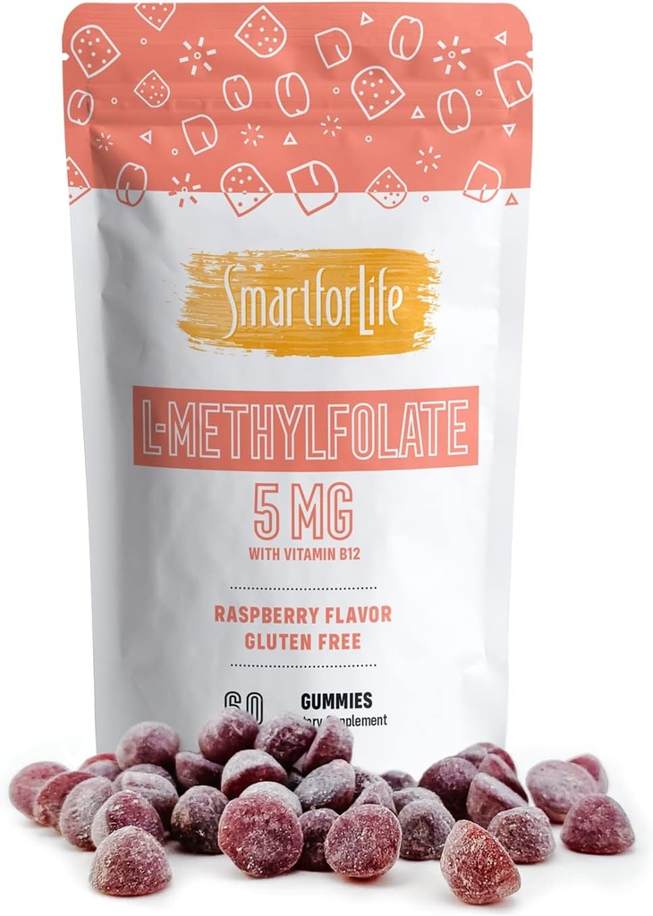 ビタミンB12のラズベリー味- 5mg - 60のグミ - 活動的な Folate 5のMthfrサポート補足の専門の強さ-医者によって設計されるメチルのフォーレ