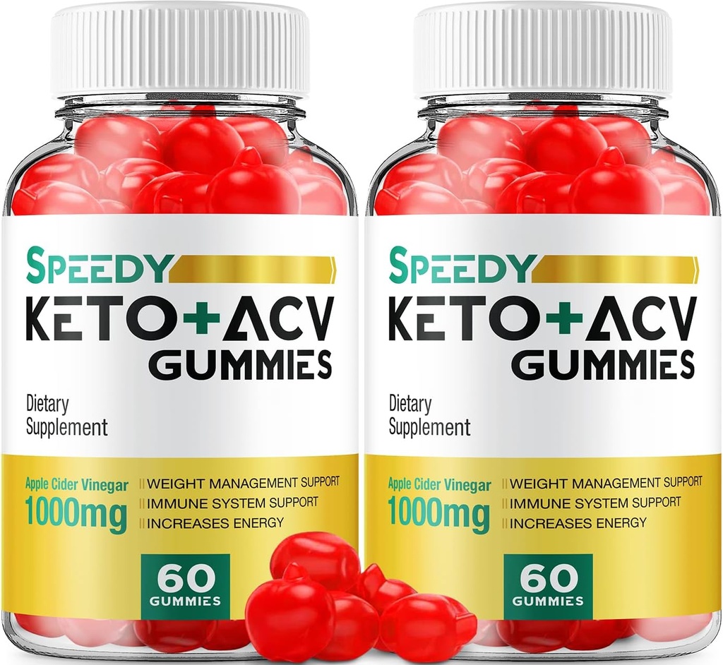 (2パック)スピーディーなKeto ACVグミー - アドバンストフォーミュラスピードキートプラスACVグミーApple Cider Vinegar Speedy ACVダイエットサプリメント男性女性(120グミー)