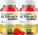 (2パック)スピーディーなKeto ACVグミー - アドバンストフォーミュラスピードキートプラスACVグミーApple Cider Vinegar Speedy ACVダイエットサプリメント男性女性(120グミー)