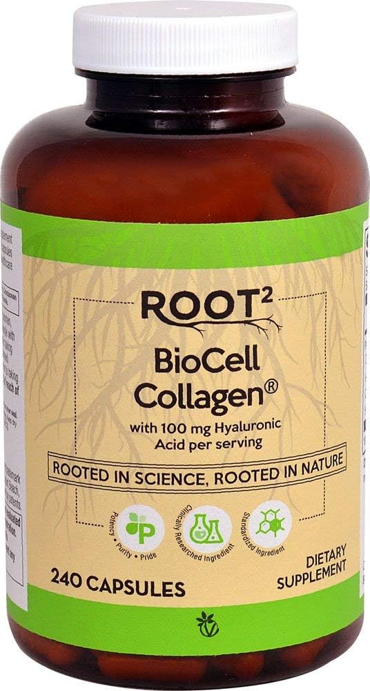 VitacostのROOT2のHyaluronic酸のBioCellのコラーゲン-サービングごとの100ミリグラム- 240のカプセル