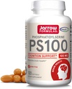 JarrowフォーミュラPS100 Phosphatidylserine 100 mg、脳の健康および認知サポート、120 Softgels、40-120日の供給のためのサプリメント