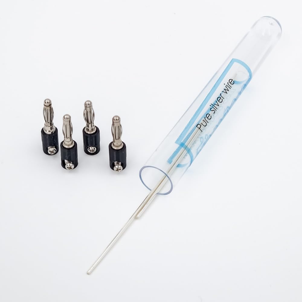 コロイドシルバー | 純銀線のペア 99.99% | 証明書 | 9999 | 12 ゲージ 4 | FromBoraコロイドシルバージェネレーターワイヤ | プラス 4pcs ワイヤーホルダー