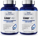 1MD LiverMD - Liver サポート サプリメント | Siliphos ミルク 乳酸菌エキス - 肝臓サポート | 60 カプセル (2 パック)