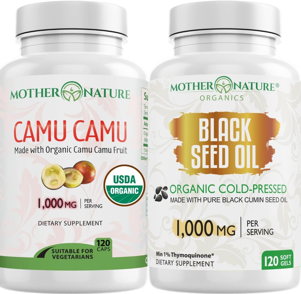 Camu Camu & Black Seed Capsules – Organic Health Bundle