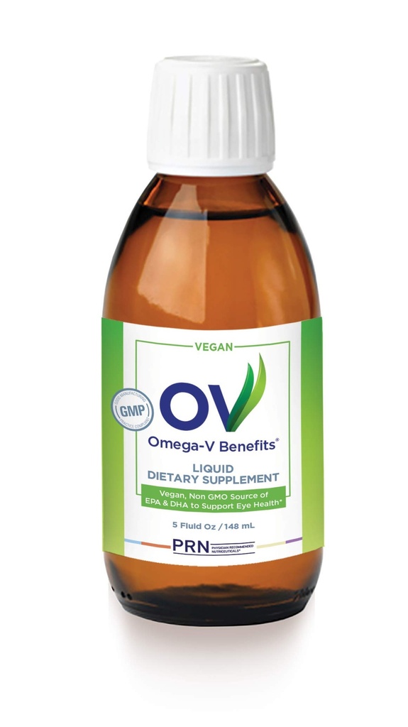 Omega-V 利点 液体オメガ 3 サプリメント - 5 oz、30 日の供給 - ビーガンサプリメント1000mg EPA & 目の健康のための DHA