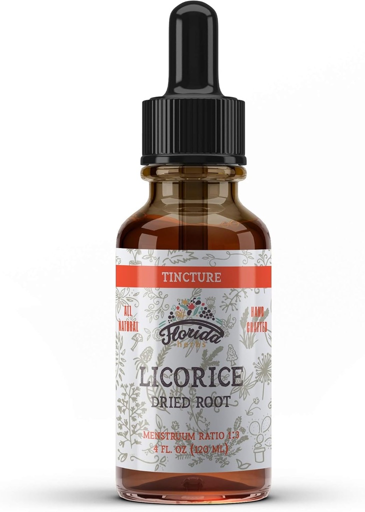 Licoriceのチンキ、有機性Licoriceのエキス(Glycyrrhizaのglabra)はRoot、草の補足、冷たい出版物された有機性野菜のグリセリン4のozの非GMO、670のmgを乾燥しました