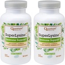 Quantumの健康SuperLysine+の高度の方式の免疫学サポート補足のLysine 1500のmgのビタミンC EchinaceaのLicoriceの蜂のプロポリス及び無臭のニンニク- 180のタブレット(2のパック)