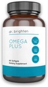 Dr. Brighten Omega Plus — 1600 mg の EPA/DHA ノン GMO フィッシュ オイル サプリメント ハート、脳、免疫 システム — 60 ソフトゲル