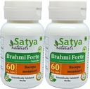 Brahmi Forte Capsules 500 mg. 60 Veg. Capsule | Brahmi (Bacopa Monnieri) Extract Capsules for Men and women | Ayurvedic Herbal Supplement/Remedies | 10:1 Forte (2 Bottles of 60 Capsules)