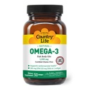 国の生命オメガ3の魚油の補足、10000mg、180mg EPA及び120mg DHAの魚油のコンセントレート、バープレス、50のSoftgelsの証明されたグルテンフリー